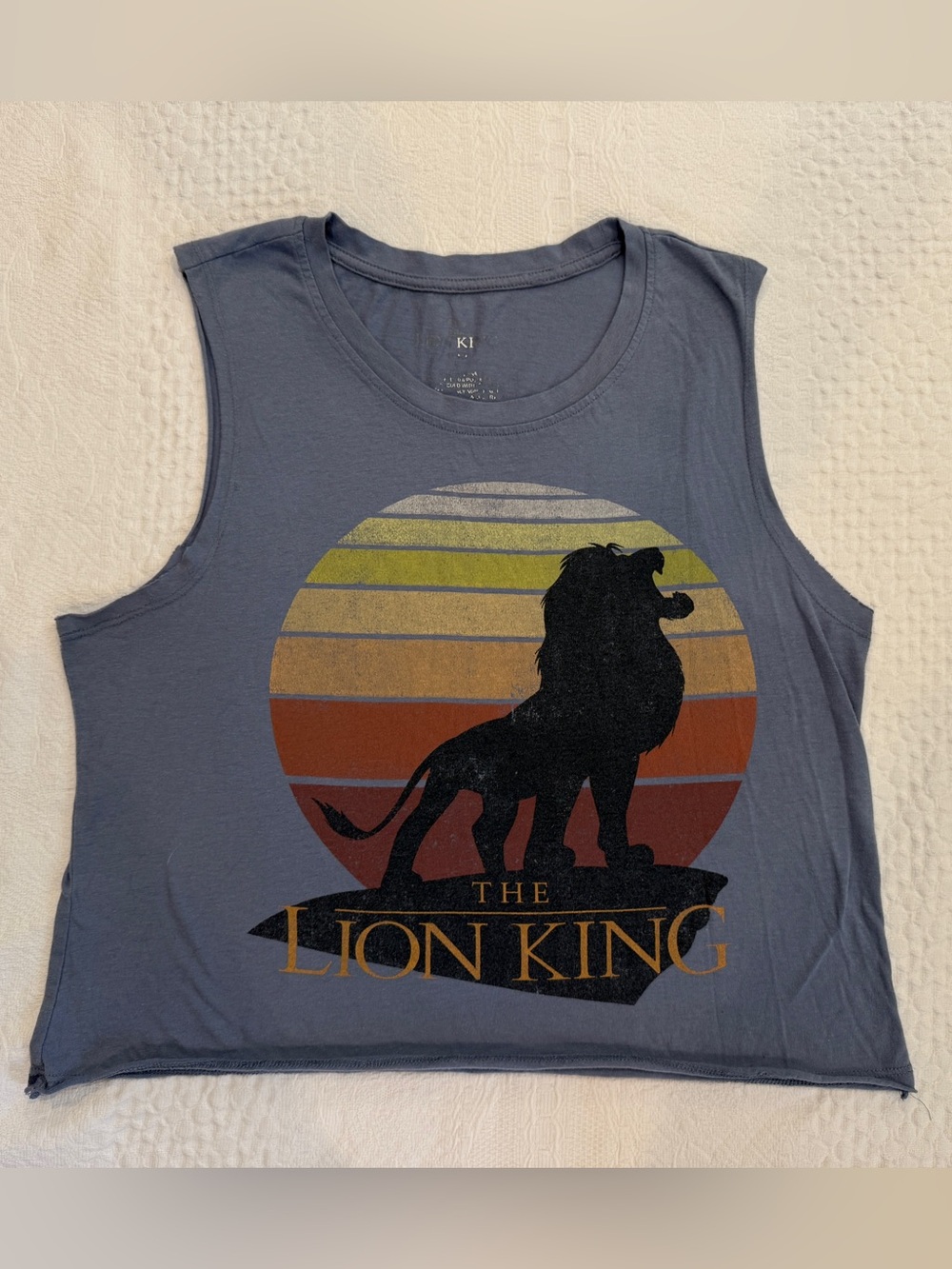 Lion King Simba Graphic Tank Top Blue Adult Large